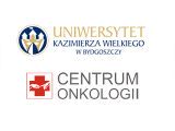 Centrum Onkologii  oraz Uniwersytet Kazimierza Wielkiego w Bydgoszczy - logotypy