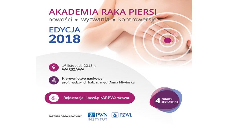 baner listopadowej edycji konferencji Akademia Raka Piersi 2018